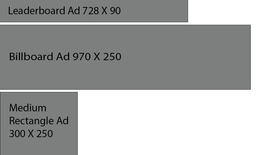 Ad size samples
